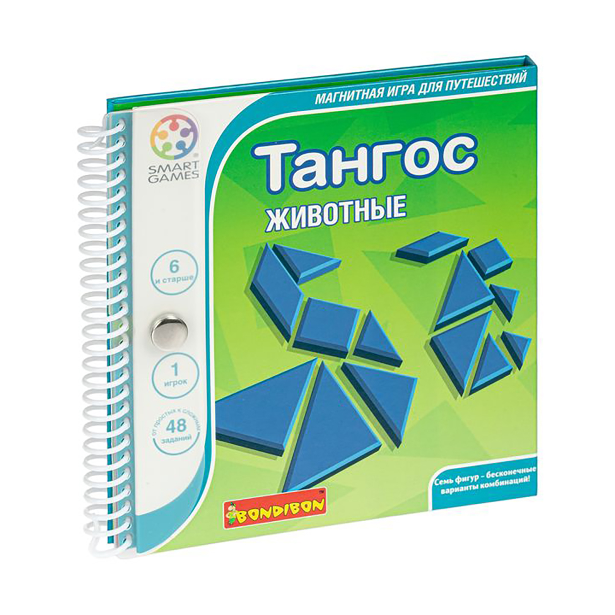 Магнитная игра для путешествий Bondibon Тангос Животные, от 6 лет цена -  купить в интернет-магазине