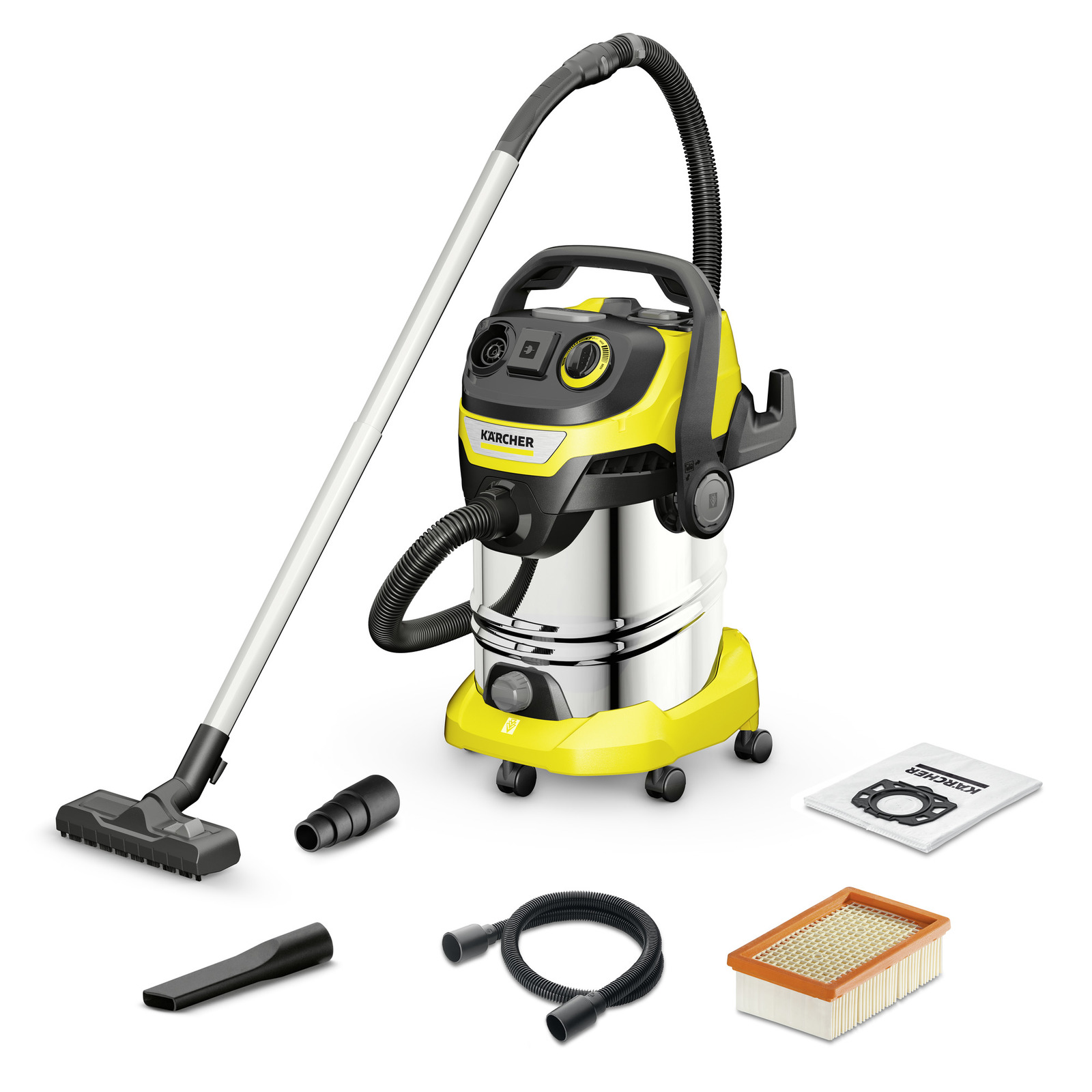 Профессиональный пылесос для сухой и влажной уборки Karcher WD 6 P S  V-30/6/22/T, 1300 Вт цена - купить в интернет-магазине