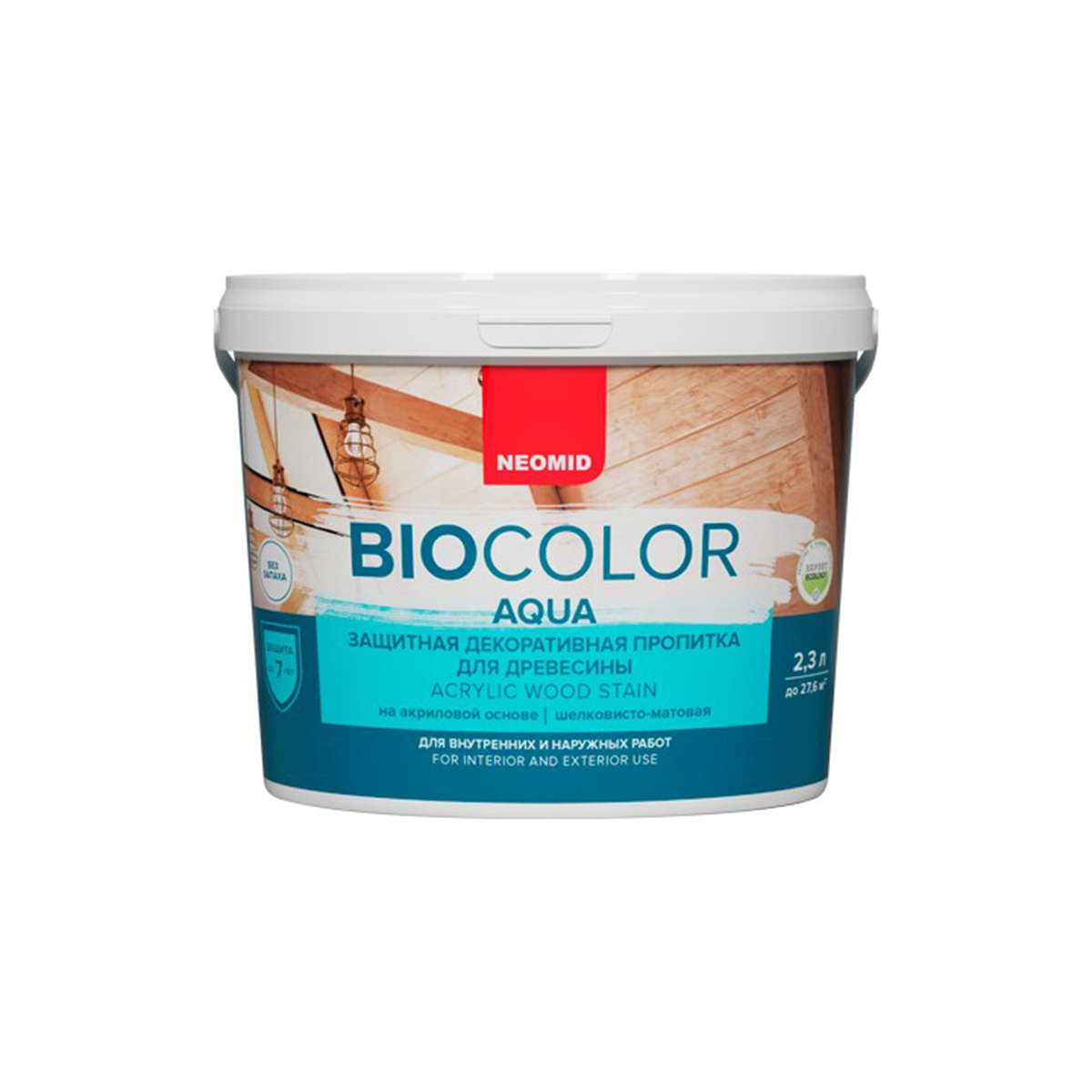 Защитная лазурь Neomid BiO COLOR Aqua,сосна, 0,9л