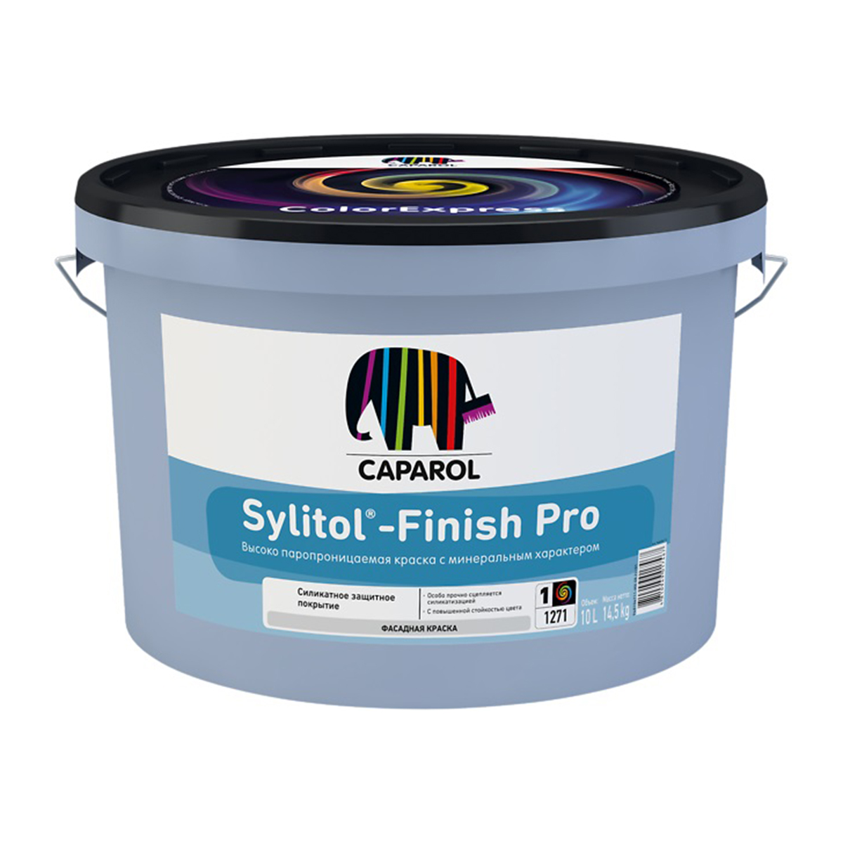 Краска фасадная Caparol Sylitol-Finish Pro, база 1, белая, 10 л цена -  купить в интернет-магазине