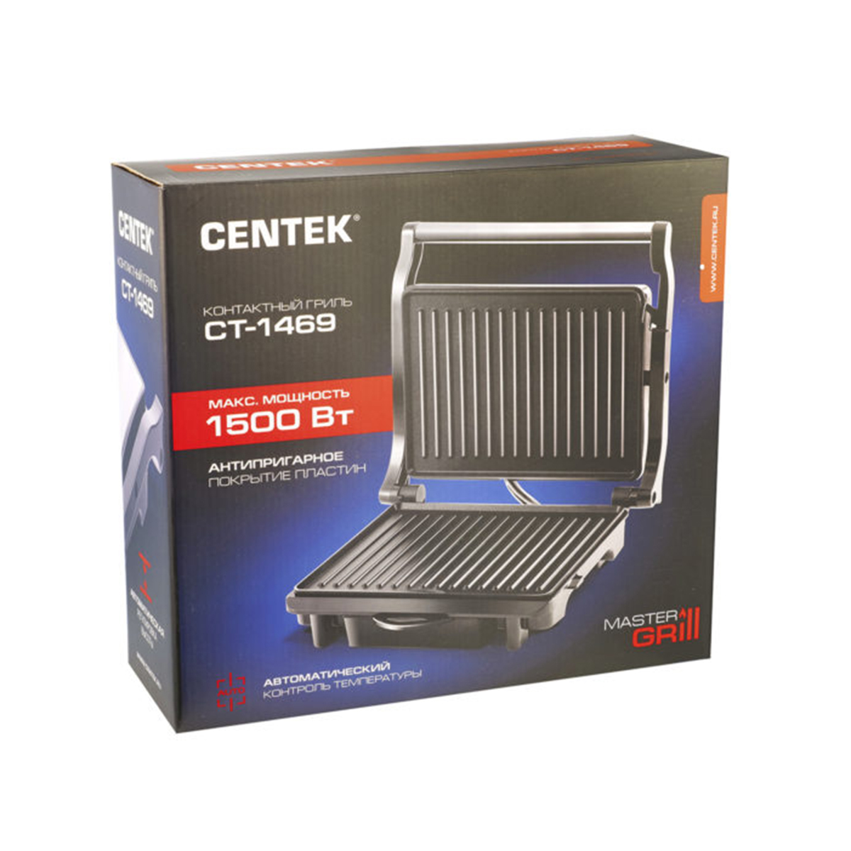 Электрогриль Centek CT-1469, 1600 Вт цена - купить в интернет-магазине