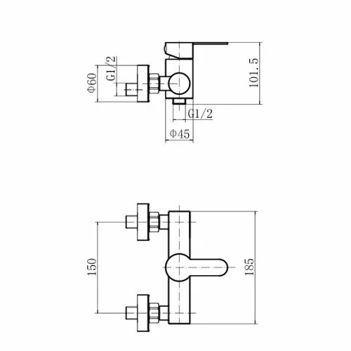 Смеситель для душа Fashun A52001, сатин фото