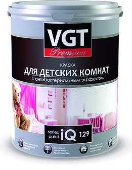 Краска для детских комнат VGT Premium iQ129, база A, белая, 0,8 л фото