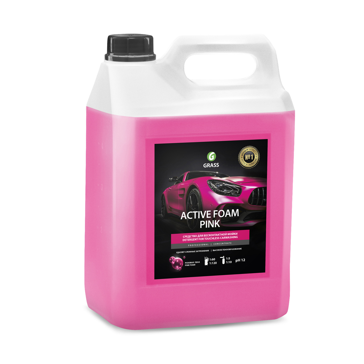 Активная пена Grass Active foam pink для бесконтактной мойки 1 л цена -  купить в интернет-магазине