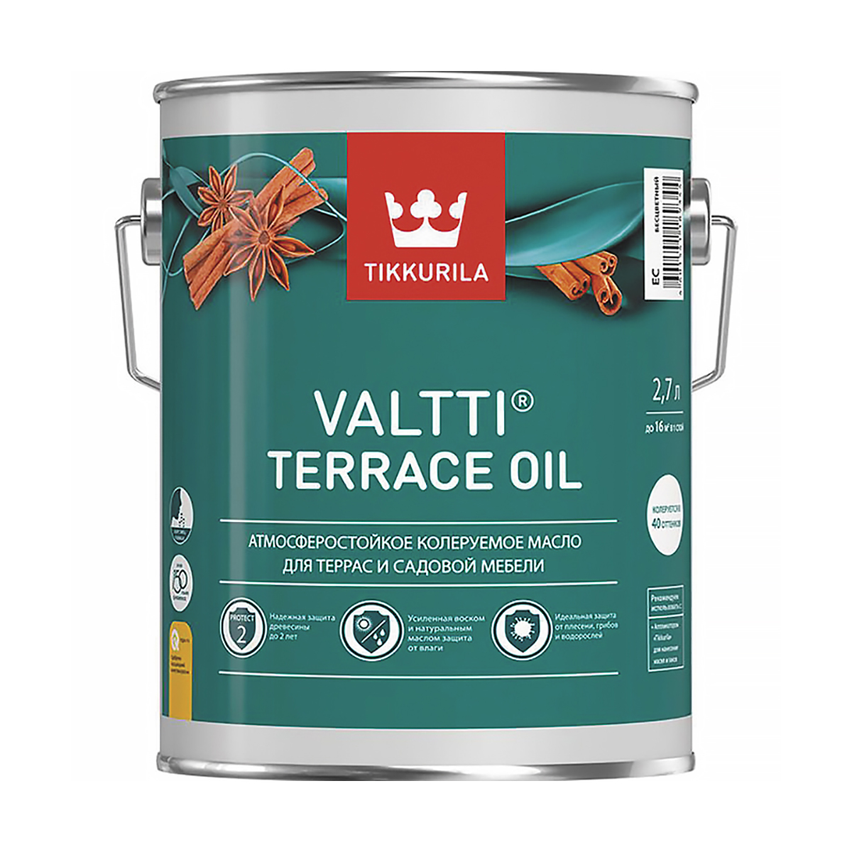 Масло для террас Valtti Terrace Oil (Валтти) TIKKURILA 0,9 л бесцветное  (база ЕС) цена - купить в интернет-магазине