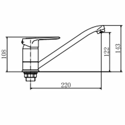 Смеситель для кухни Fashun A4904, хром фото