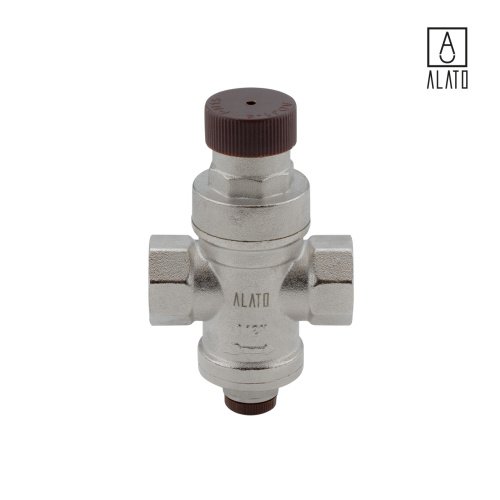Редуктор давления с выходом для манометра Alato, 1/2" фото