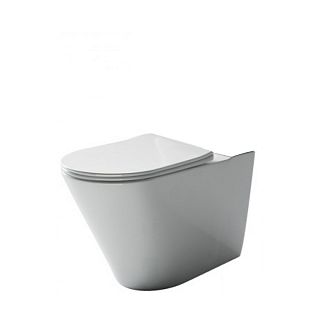 Унитаз напольный безободковый (чаша) Ceramica Nova Highlight Rimless, 36 x 41,5 x 61 см, белый фото