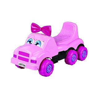 Машинка каталка детская Plast Land Веселые гонки, розовая фото