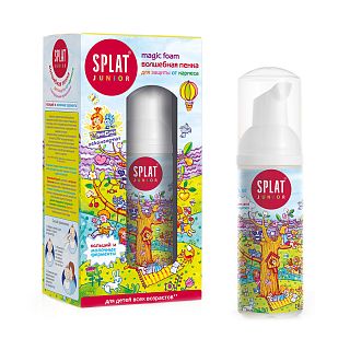 Детская очищающая пенка для полости рта Splat Junior Magic Foam, кальций и молочные ферменты, 50 мл фото
