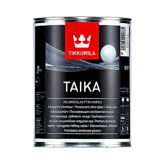 Краска перламутровая KM Taika Helmiäismaali (Тайка) TIKKURILA 0,9 л золотистный фото