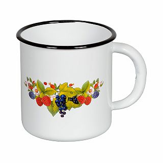 Кружка эмалированная СтальЭмаль, 1 л, с декором фото
