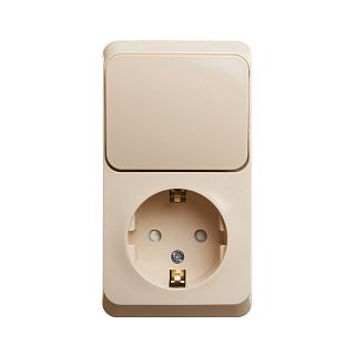 Блок комбинированный Systeme (Schneider) Electric Этюд BPA16-201K, 16 А, кремовый фото