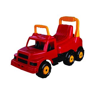 Машинка каталка детская Plast Land Веселые гонки, красная фото