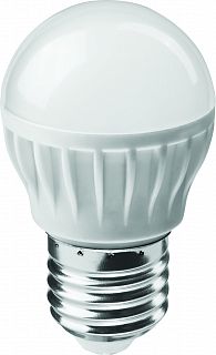 Лампа светодиодная LED матовая Онлайт, E27, G45, 6 Вт, 2700 K, теплый свет фото