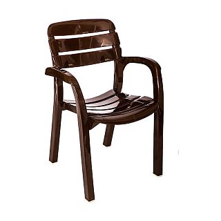 Кресло пластиковое Стандарт Пластик Далгория 83 x 44 x 60 см шоколадное фото