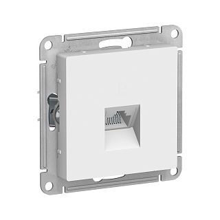 Розетка компьютерная встраиваемая RJ45 Schneider Electric Atlasdesign,категория 5Е, IP20, белая фото