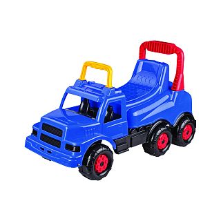 Машинка каталка детская Plast Land Веселые гонки, синяя фото
