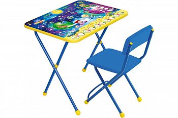 Комплект детской мебели Nika КП2/8, стол + стул, математика в космосе фото
