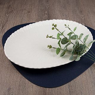 Блюдо сервировочное Nouvelle Home Маршмеллоу, фарфоровое, 38,5 x 26,5 см фото