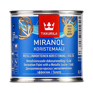 Краска декоративная с металлическим эффектом Miranol Koristemaali (Миранол) TIKKURILA 0,1 л золотист фото