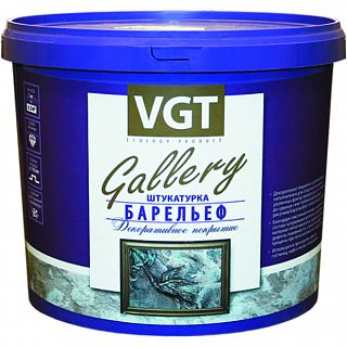 Декоративная штукатурка VGT Gallery Барельеф с волокнами целлюлозы, 14 кг фото