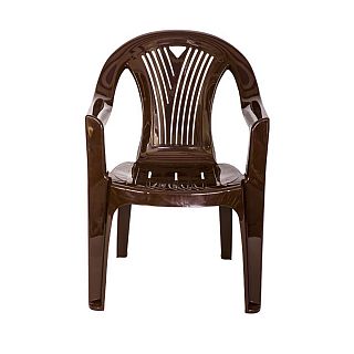 Кресло пластиковое Стандарт Пластик Салют 84 x 66 x 60 см шоколадное фото