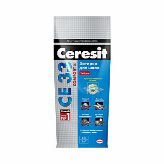 Затирка Ceresit CE 33 Comfort №01, белая, 2 кг фото