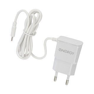Зарядное устройство для телефона Energy ET-13, кабель micro-USB, 1 А, белый фото