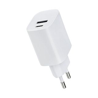 Зарядное устройство для телефона Rexant 16-0296, USB + Type-C, 2,4 A, белое фото