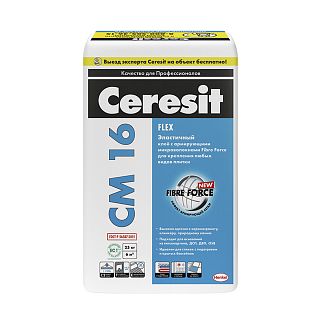 Клей для плитки эластичный Ceresit CM 16, 25 кг фото