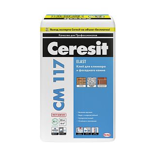 Клей для плитки эластичный  Ceresit CM 117 Elast, 25 кг фото