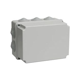 Коробка распаячная открытой установки IEK КМ41245, 190 x 140 x 120 мм, IP44, светло-серая фото