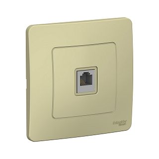 Розетка телефонная RJ11 Systeme (Schneider) Electric Blanca, IP20, бежевая фото