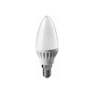 Лампа светодиодная LED матовая Онлайт, E14, C37, 6 Вт, 4000 K, холодный свет фото