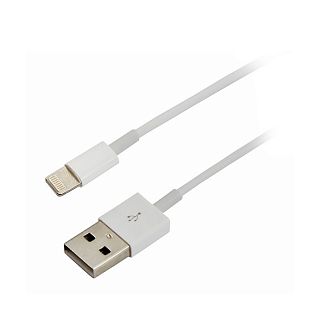 Кабель в ПВХ оплетке Rexant, USB - Lightning, 1 м, белый фото