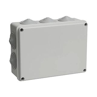Коробка распаячная открытой установки IEK КМ41243, 190 x 140 x 70 мм, IP44, светло-серая фото