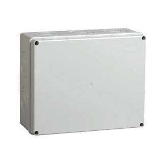 Коробка распаячная открытой установки IEK КМ41272, 240 x 195 x 90 мм, IP55, светло-серая фото