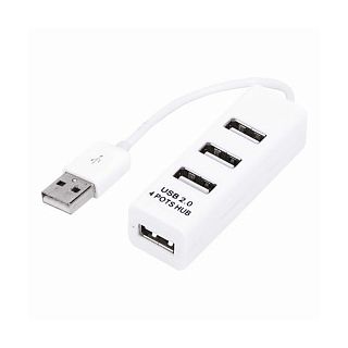 Разветвитель Rexant, 4 USB, 12 см, белый фото