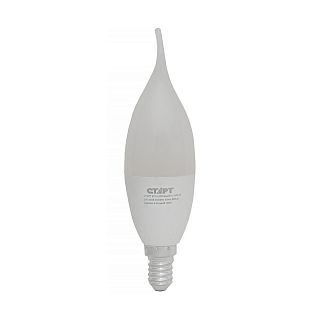 Лампа светодиодная LED Старт ECO Свеча на ветру, E14, 10 Вт, 6500 K, холодный белый свет фото