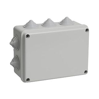 Коробка распаячная открытой установки IEK КМ41241, 150 x 110 x 70 мм, IP44, светло-серая фото