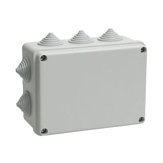 Коробка распаячная открытой установки IEK КМ41242, 150 x 110 x 70 мм, IP55, светло-серая фото