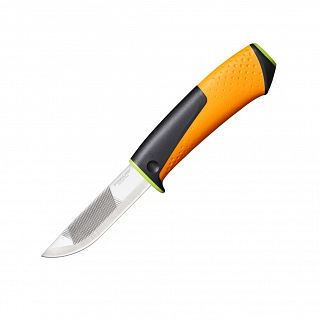 Нож для тяжелых работ с точилкой Fiskars, 219 мм фото