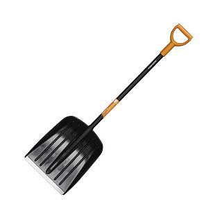 Лопата для уборки снега Fiskars Solid, с деревянным черенком, 355 x 450 мм фото
