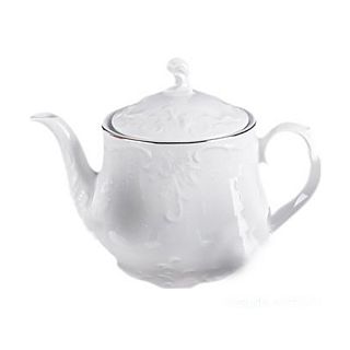 Чайник заварочный Cmielow Рококо Узор платина, фарфоровый, 1,1 л фото