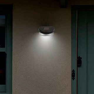 Светильник садовый Lamper SLO-80, настенный, на солнечной батарее, IP44, 120 x 60 x 80 мм фото