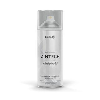 Состав для холодного цинкования аэрозольный Elcon Zintech, 520 мл, серый фото