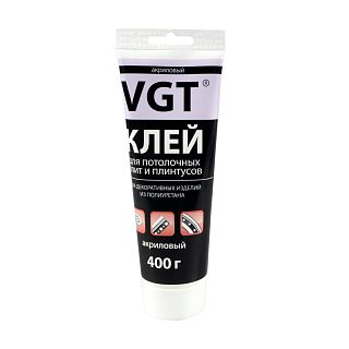 Клей для потолочных покрытий VGT, акриловый, 0,4 кг фото