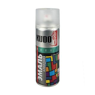 Аэрозольная алкидная краска Kudo KU-1001, глянцевая, 520 мл, белая фото