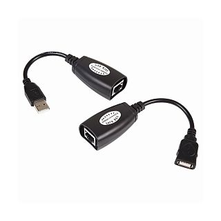 Удлинитель USB по витой паре Rexant, 8P8C, черный фото